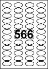Oval Label 38 mm x 20 mm - White Paper Labels