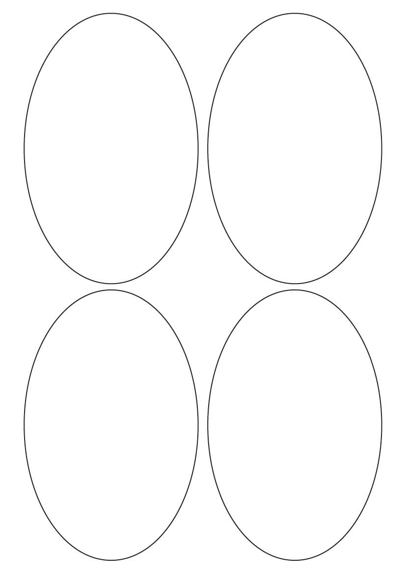 Oval shape labels 140mm x 90mm - Synthetic labels Oval shape labels 140mm x 90mm - Synthetic labels