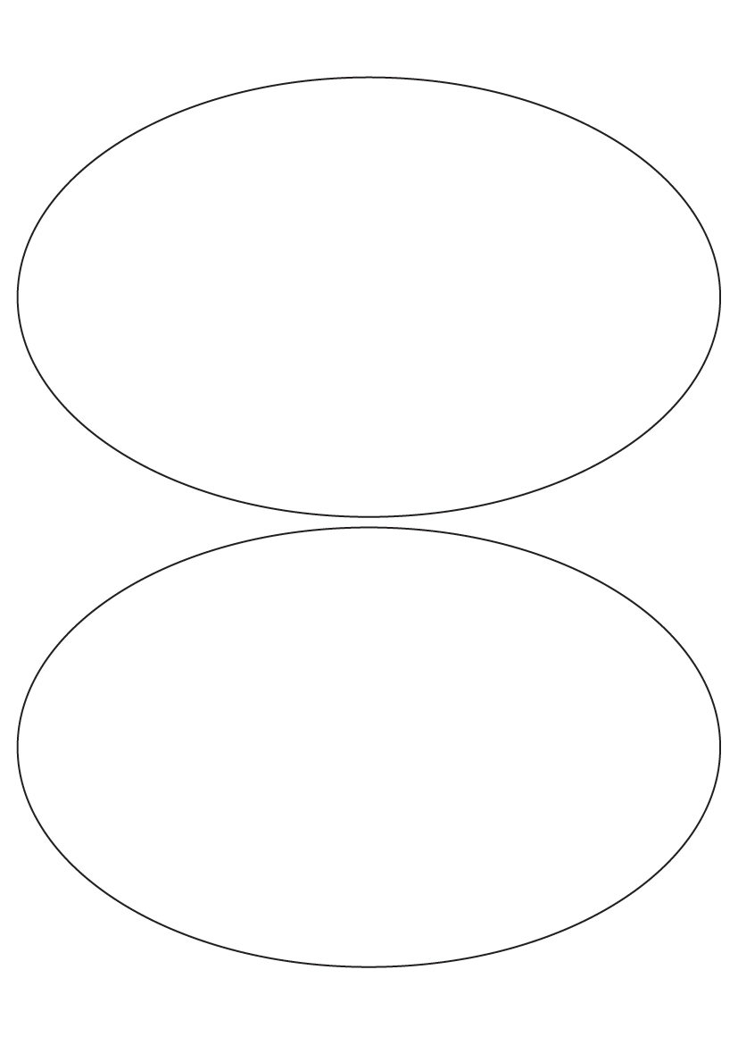 Oval shape labels 200mm x 125mm - Synthetic Labels Oval shape labels 200mm x 125mm - Synthetic Labels