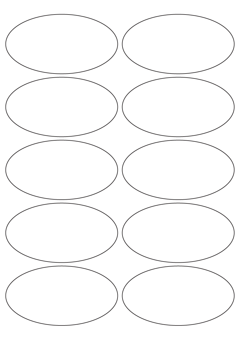 Oval Label 98 mm x 52 mm - Synthetic Labels Oval Label 98 mm x 52 mm - Synthetic Labels
