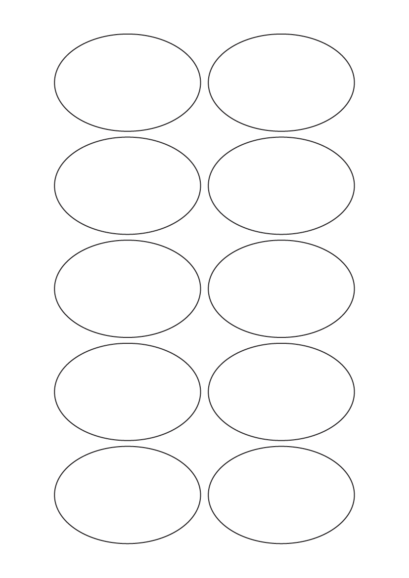 Oval labels 75mm x 50mm - Synthetic Labels Oval labels 75mm x 50mm - Synthetic Labels