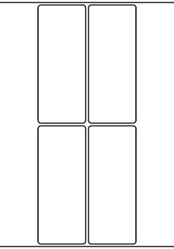 Rectangle Labels 50mm x 124mm - 1,100 labels per roll