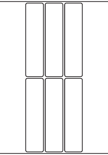 Rectangle Labels 30mm x 124mm - 1,650 labels per roll