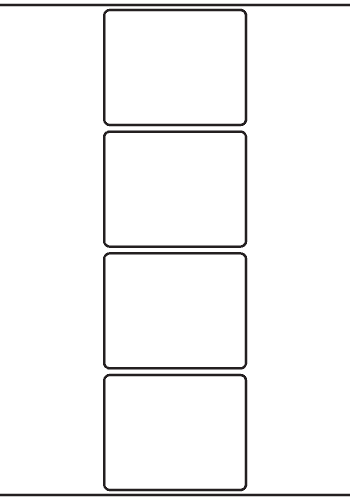 Rectangle Labels 74mm x 60mm - 1,100 labels per roll