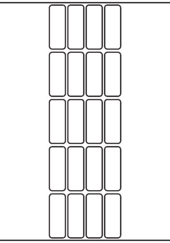 Rectangle Label 20mm x 55mm - 4,720 labels per roll