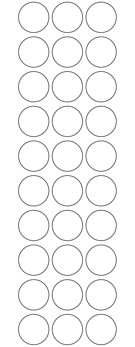 Circle Labels 27mm dia - 6820 labels per roll Circle Labels 27mm dia - 6820 labels per roll